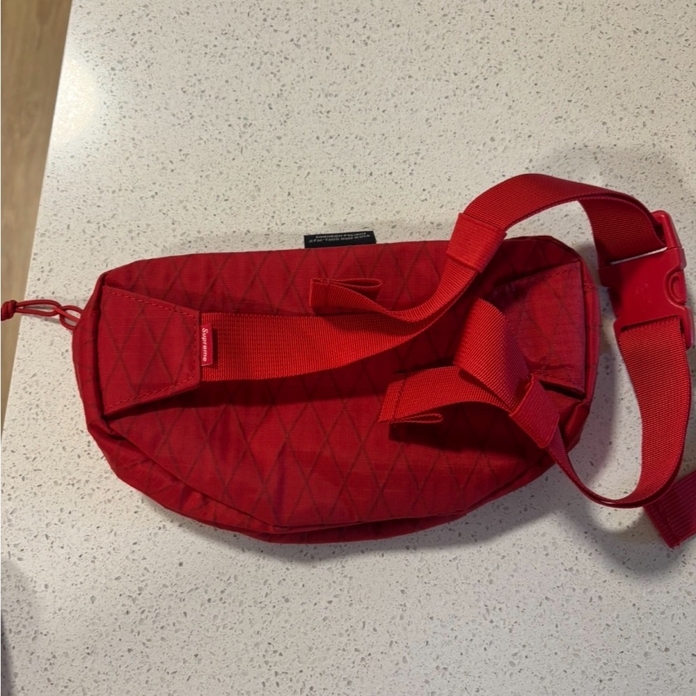 Supreme Red Quilted Waist Bag - Picture 4 of 4